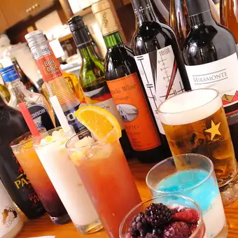 料理は単品注文でOK!【2時間】プレミアム飲み放題2500円