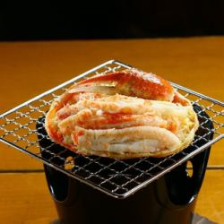 蟹の甲羅焼
