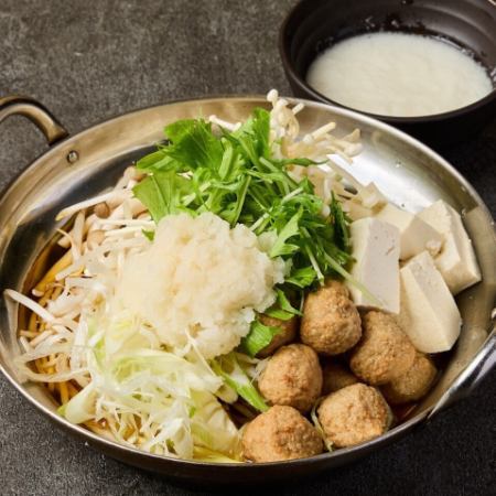 とろろとおろしのみぞれ鍋