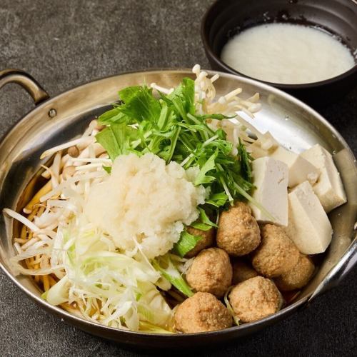 とろろとおろしのみぞれ鍋