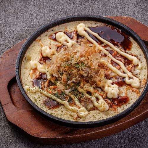 桜海老と長芋の鉄板焼き