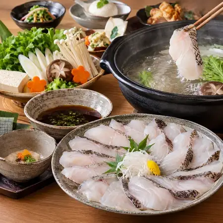 スケソウダラのしゃぶしゃぶや炙りサーモンなど【ご当地コース】 9品 5,500円 2.5時間飲み放題