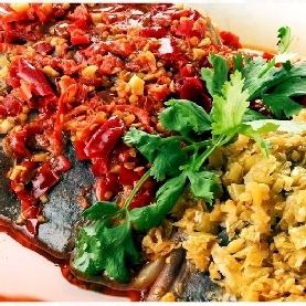 【湖南料理特選】魚のカマと二種漬け唐辛子湖南風味
