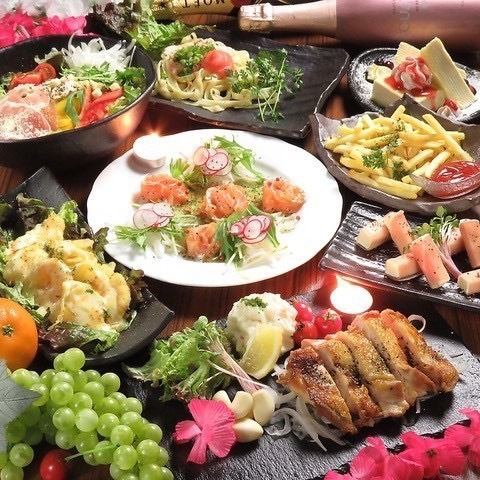 Enjoy vegetable rolls and yakitori! Perfect for a stylish dinner or a party!