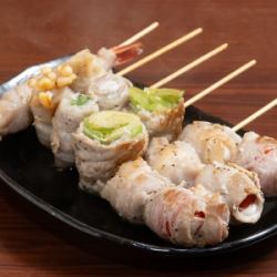 Assortment of 5 kinds of skewers