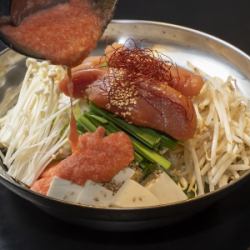 明太子とろろもつ鍋