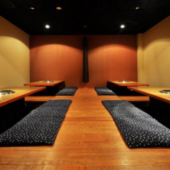広々とした掘りごたつ個室は、各種宴会パーティーにおすすめです。