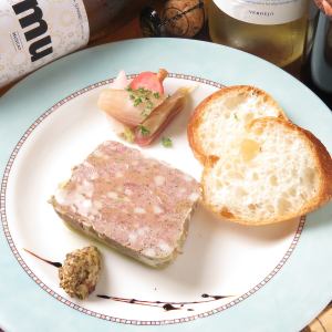 Rustic pate (moist meat terrine)