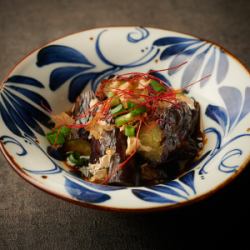 炭火直焼の焼茄子