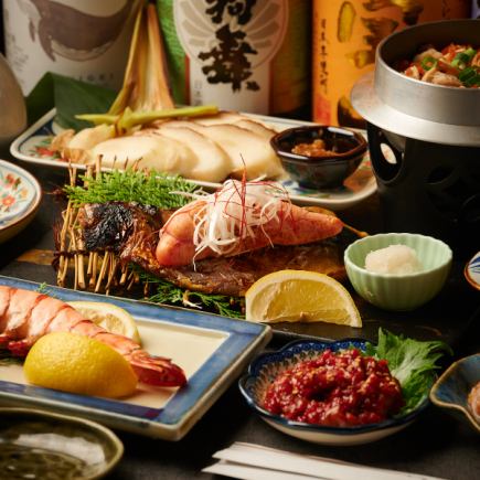 《夏》『稲ノ和コース』銀シャリと明太子としらすの釜飯など全7品3000円