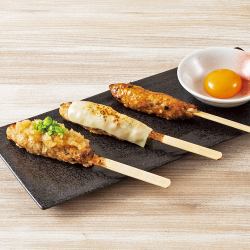手造り上州しゃもつくね串3種盛合せ