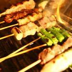 焼き鳥居酒屋串の種類がたくさん