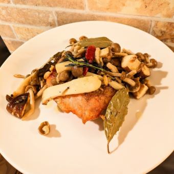 鶏もも肉のグリル～3種の香草オイルソース～