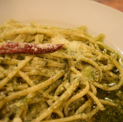 【Genovese】シンプルなバジルソースジェノバ風リングイネ