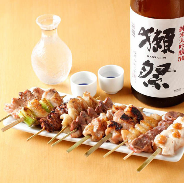 【お得】おまかせ串盛りの「8本盛り合わせ」で味わうジューシーな本格焼鳥