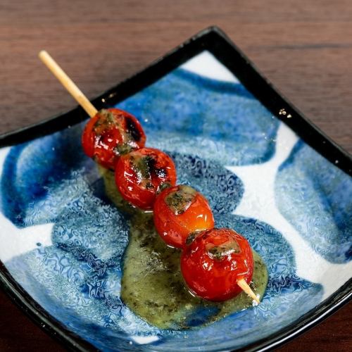 Tomato basil skewers