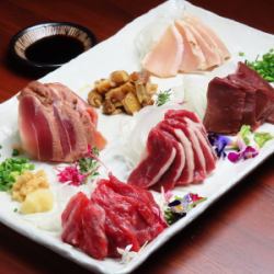 3種馬肉刺身拼盤