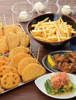 串カツ食べ放題や飲み放題付きコースでお得にお愉しみ頂けます！