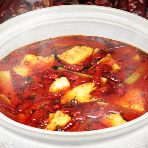 Super spicy soup with fish Sichuan pepper