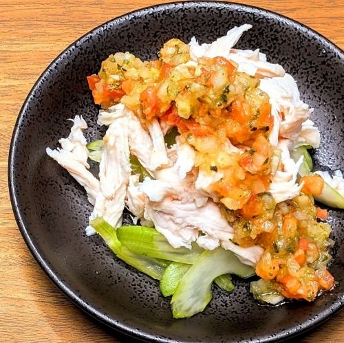 鶏ササミとセロリのサラダ仕立て
