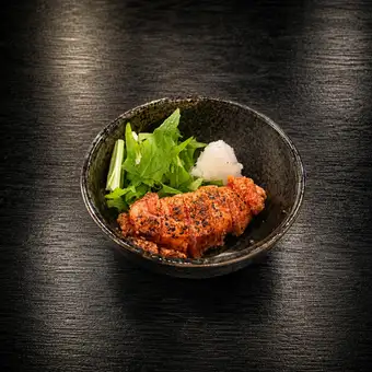 Broiled marinated cod roe
