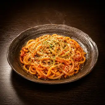 Tomato-flavored fried noodles (Neapolitan style)