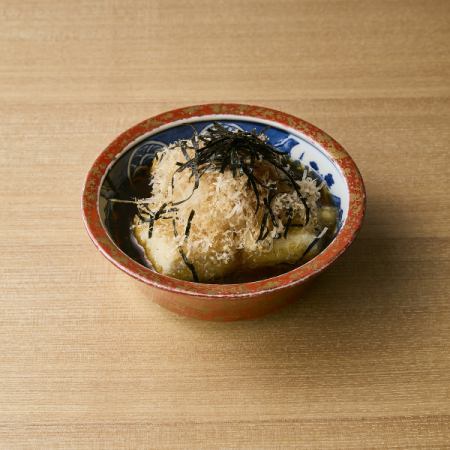 揚げ出し豆腐海苔と鰹節