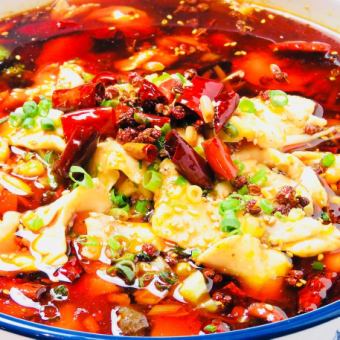 Sichuan-style braised white fish