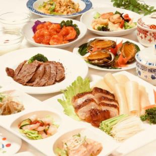 고급 식재료♪【하치카 영빈 연회 코스】 전복 모습 끓여 포함·베이징 오리를 맛본다★2H 음방 첨부★전9품 8000엔