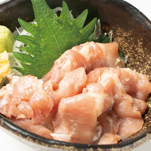 Domestic chicken thigh sashimi
