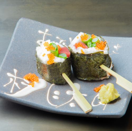 まぐろと長芋冷やし串