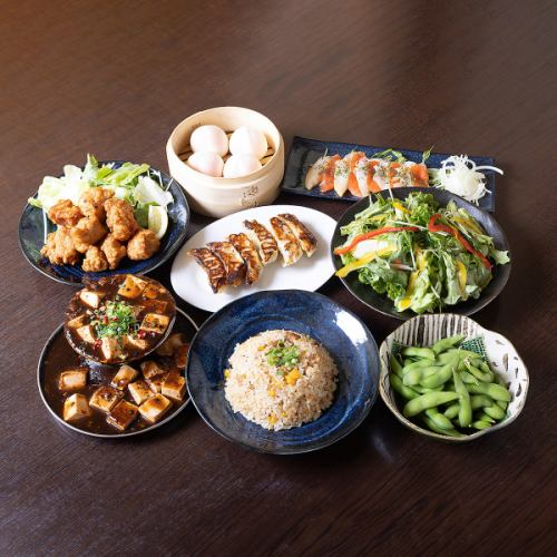 飲み放題付!【酔いどれ屋餃子コース】餃子とシソチーズ餃子が食べ放題!全8品4000円(税込)