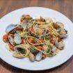 [Pasta Olio ~Oil Base~] Clams, arugula, and dried mullet roe
