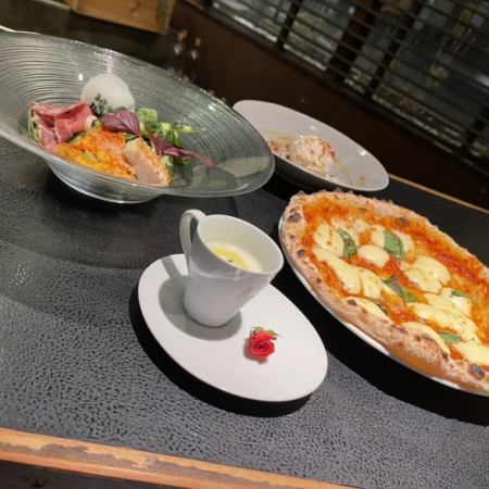 ～大工町イタリアン～茨城野菜のパスタ・ピザのプリフィックスコース（全4品）