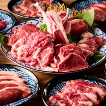 【プレミアムジンギスカンコース】ボリューム満点◎2時間飲み放題付全13品7980円(税込)