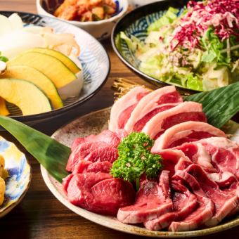 <料理のみ>【スタンダードジンギスカンコース】定番4種の羊肉を楽しむ◎全10品3980円(税込)
