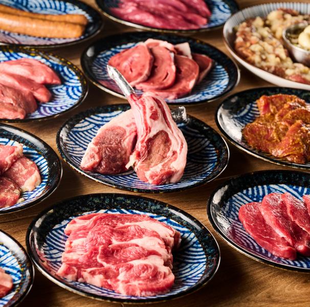 【満腹ジンギスカンコース】5種のお肉でジンギスカン！『2時間飲み放題付き』全12品 4,980円（税込）！