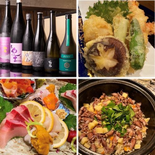 [Recommended course] 9 dishes including sashimi, tempura, and kamameshi + all-you-can-drink for 2 hours <5,000 yen including tax>