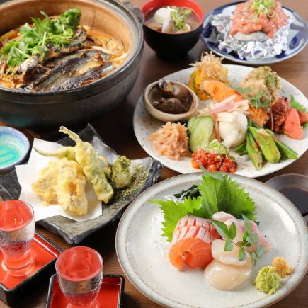 [2 hours all-you-can-drink included] 6-dish seafood course starting from 5,000 yen. Enjoy the volume ◎ Popular dishes!