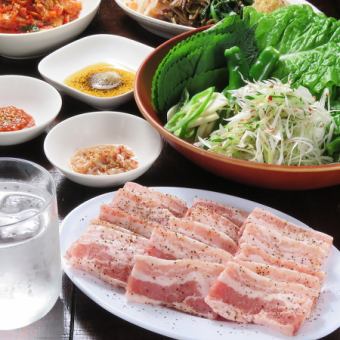 [All-you-can-drink included] Samgyeopsal! Banquet course