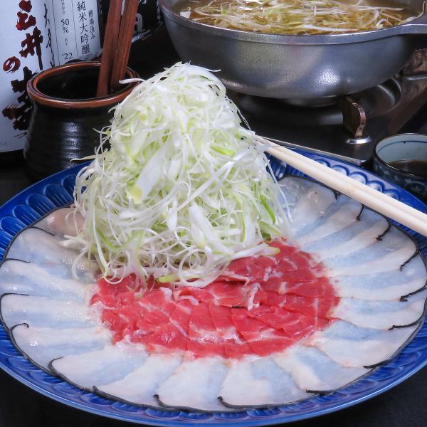葱の風味とお肉の相性が抜群！【博多名物くじらの葱しゃぶ】