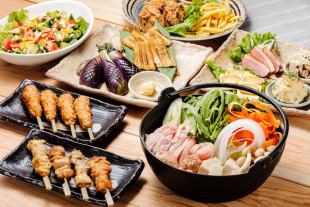 【長州黒かしわ地鶏の水炊きコース】2.5H飲み放題!選べるクーポン有ます純米大吟醸も!