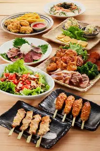 プレミアム２時間飲み放題付き7000円【しっとり美桜鶏と季節の焼き野菜コース】