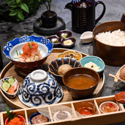 [Breakfast] Sea bream and cod roe chazuke set meal 2,500 yen (tax included) "1.5 times sea bream + 500 yen"