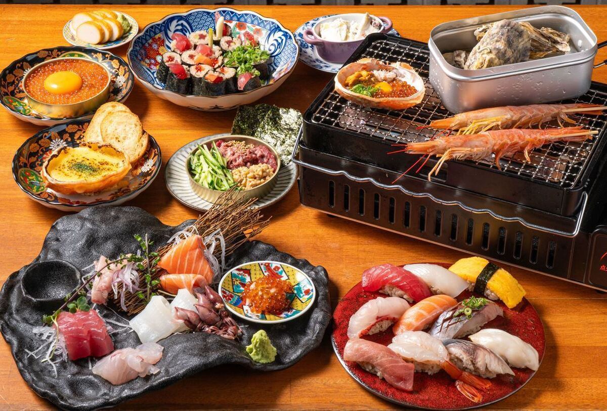 寿司と浜焼きと鉄板料理の贅沢なひとときをお楽しみください！