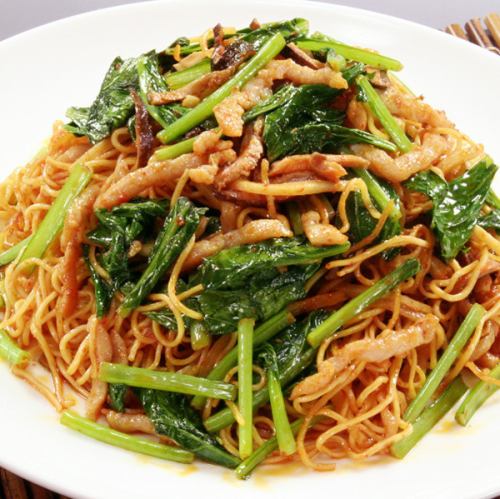 Sichuan style fried noodles or Shanghai fried noodles