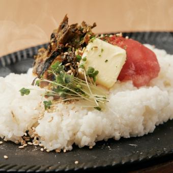 鉄板高菜明太バターご飯