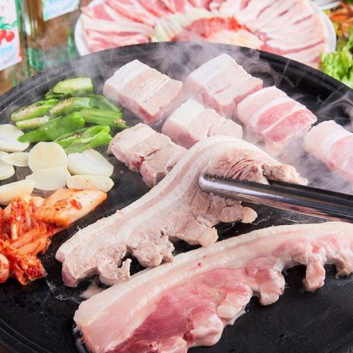 [All-you-can-eat samgyeopsal + all-you-can-drink!] Authentic Korean taste ☆ 120 minutes (14 dishes in total) 3,980 yen (4,378 yen including tax)