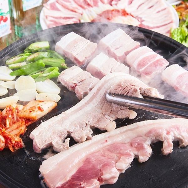 Yakiniku General's [All-you-can-eat samgyeopsal] includes all-you-can-drink from 3,980 yen♪