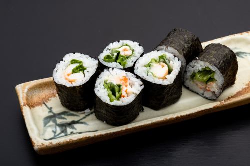 Shrimp Mayonnaise Roll / Squid Cucumber Roll / Salmon Shiso Roll